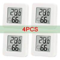 4pcs Mini LCD Hygrometer Thermometer Indoor Household New Digital Temperature Humidity Meter Digital Display Wall Mounted Sensor