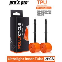 AliExpress PRO'S PRO Gravel Road Bike Off-Road Inner Tube TPU 700x32c 35c 38c 42c Puncture-Resistant MTB Bicycle TPU Inner Tube French Valve45/65mm