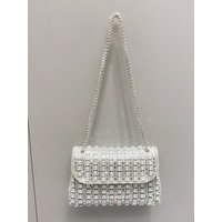 Handcrafted Handbag with Crystals for Women Diamond Evening Bag Crossbody Shoulder Bag Women's Handbag PVC Material