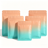 100Pcs Yellow-Blue Double-Sided Gradient Bags, Jewelry and Small Gift Packaging Bags, Self-Sealing Bags, Matte Color-Blocking Yellow and Blue Double-Sided Aluminum Foil Laminated Sealing Bags,