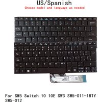 New US Spanish Language Keyboard For Acer SW5 Switch 10 10E SW3 SW5-011-18TY SW5-012 Notebook PC Replacement Keyboard