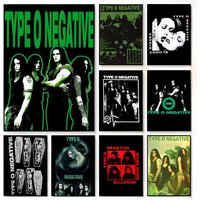 Rock Band T-Type O N-Negative DIY Sticky Poster American Film Mural Home Childrens Room Wall Decor Print