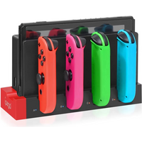 IPEGA PG-9186 Charging Dock for Switch&OLED,Charges Up to 4 Controllers,Compatible with Switch and OLED,Hot-Selling 4-port Stand