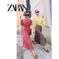 Spring 2026 New Women's Fashion Elegant Plaid Skirt Midi A-Line Skirts Polyester Fabric Iron-Free Standard Fit Ladies Skirts