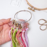 Acrylic Thread Drops Thread Winding Boards Floss Bobbins Cross Stitches Floss Drops Bobbins Floss Organizer Clear Floss Drops