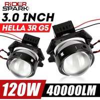 3.0inch Hella Bi Led Lenses 90W Spotlights Car Headlight Bulb Hi Lo Beam Single Reflector Upgrade Retrofit 12pcs LED Chips PTF