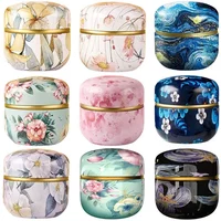 Tea Caddy Tea Box Containers Candle Cans Coffee Candy Snacks Small Tin Mini Portable Storage Boxes Sealed Jars Packaging Teaware
