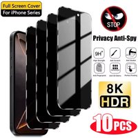 10PCS Privacy Screen Protector14 15 16 17 13 12 11 Pro Max Mini X XS XR 7 8 6 Plus Anti-Spy Screen Protector For iPhone SE 2020