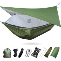 Easy Set Up Mosquito Net Hammock Double Hamak 290*140cm With Wind Rope Nails Hamac Hamaca Portable For Camping Travel Yard