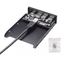 3.5 Inch Front Panel USB 3.0 Type-C Hub with Micro SD TF Card Reader 5Gbps Metal Front Bay for PC Desktop Computer Windows Mac