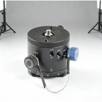 360° Panoramic Index Rotator, 10-Stop Click Panorama Base, CNC Aluminum Arca-Type Dovetail Tripod Leveling Head