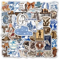 50Pcs Cowboy Stickers Cowgirl Decals DIY Cartoon Aesthetic Stickers For Phone Laptop Notebook Suitcase Skateboard