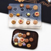 Miniature Cookie Silicone Mold Ultra-light Clay Handmade DIY1/12 Cookie Resin Mold Doll Simulation Toy Polymer Clay Tool
