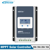 EPever MPPT 40A 30A 20A 10A Solar Charge Controller 12V 24V Auto Solar Panels Regulator Solar Battery Charger Tracer Series