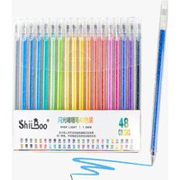 8-60 Colors Glitter Metallic Fine Tip Gel Pens Set for School Writing Coloring Scrapbook Supplies Adult DIY Craft Art Supplies