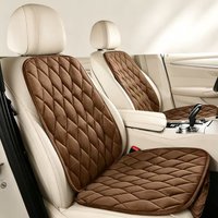 Winter Thickened Fluffy Three-Piece Car Seat Cushion Set with Anti-Slip Backrest for All Seasons Warmth