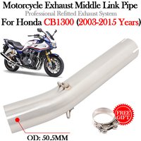 AliExpress Racing isTunt Modify Slip-On For HONDA CB1300 CB 1300 2003 - 2014 2015 Motorcycle Exhaust Escape Moto Muffler Modify 51MM Bike Tube Middle Link Pipe