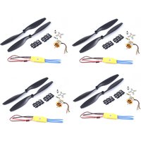4set/lot A2212 1000KV 1400KV 2200KV Brushless Outrunner Motor +30A ESC+1045 Propeller Quad-Rotor Set for RC Aircraft Multicopter