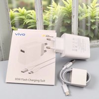 Original Vivo 80W Flash Charger EU Fast Charging Adapter & Type-C Cable For X300 X90 X80 S19 Pro iQOO Neo9 Z9 Phone Charger Set