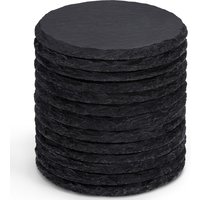 8/12/24/48/96 Pcs10X10Cm Slate Coasters with Felt,Natural Stone for Laser Engraving Diy,Table Protector for Home,Bar Kitchen