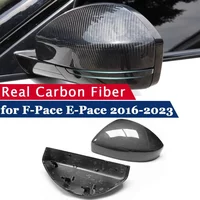 Rearview Mirror Cover for Jaguar F-Pace 2016-2022 E-Pace 2018-2023 Real Carbon Fiber Side Mirror Shell Add on Frame Replace Case