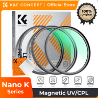 K&F CONCEPT K Series Magnetic MCUV/CPL Lens Protection Filter 18 Multi-Layer Coatings Ultra-Slim UV CPL Len Filter with Cleaning