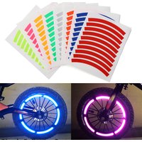 AliExpress NONE 10pcs-Bicycle Reflective Sticker Colored Reflective Tire Sticker Balance Bike Reflective Sticker Wheel Decal Bicycle Accessories