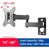 Adjustable TV Mounts Wall Mount Bracket for 10"-30" LED/LCD TVs, Holds Up to 22LBS, Max VESA 100*100 mm Home Office Use TV Stand