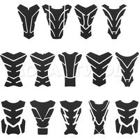 Black Universal Motorcycle Tank Pad Protector Frosted Sticker Anti Slip For Yamaha Honda Kawasaki Ktm Bmw Ducati Suzuki