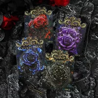 10 Stück Blumenhandbuch Material Klebstoffe Handbuch Aufkleber Entbindung Rose Serie DIY Zubehör Retro Gothic PET 178*113mm