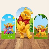 Oh Baby Winnie The Pooh Bear Arch Backdrop Cover Boy Girl Newborn Baby Shower 1st Birthday Party Photography Background Props
