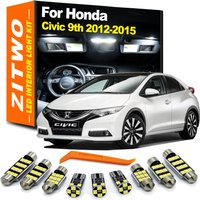 11Pcs Car LED Bulb For Honda Civic MK9 9th IX 2012 2013 2014 2015 LED Interior Dome Map Reading Trunk License Plate Light Kit
