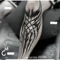Gothic Tattoos Mystic Totem Temporary Tattoos for Women Man Arm Leg Art Tattoo Waterproof Tattoo Stickers Geometry Fake Tattoo