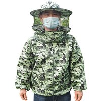 Foldable Beekeeping Suit Jacket Veil Set Double Zippered Beekeeping Protective Suit anti-bee Beekeeper Clothing with Hat