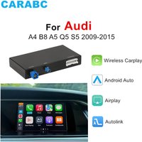 CARABC Wireless CarPlay Android Auto Interface Adapter For Audi A4 B8 A5 Q5 S5 2009-2015 Bluetooth GPS Navigation Mirror Link