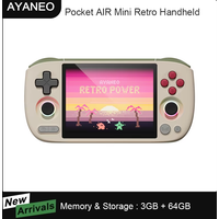 AYANEO Pocket AIR Mini Retro Handheld 64GB Storage HD Screen with Hall Joysticks MTK Helio G90T Retro Pocket Game Console