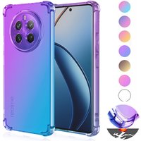 Gradient Airbag TPU Case for Realme 13 12 Pro Plus 5G Realme 11 11x 10 4G Protective Shockproof Cover Fundas Coque Capa