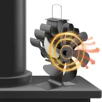 Heat Powered Stove Fan 6 Blades Fireplace Wood Burner Eco Friendly Quiet Non Electric Stove Fan for Efficient Heat Distribution