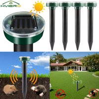 4/8X Odstraszacz solarny Zasilany ultradźwiękowy Sonic Mouse Mole Pest Odstraszacz gryzoni Fala wibracyjna Podwórko Ogród na zewnątrz Trawnik Farm Field
