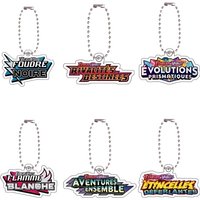 Pokemon Ptcg French Version Logo Card Acrylic Keychain Pendant Cartoon Anime Characters Diy Homemade Bag Pendant Kids Gift