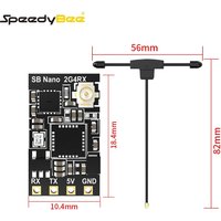 SpeedyBee Nano 2.4G RX TCXO ExpressLRS ELRS Receiver for FPV Freestyle & Long Range Drone DIY Parts, Ultra Compact, Low Latency