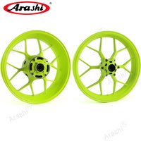 Arashi Lemon Green Front Rear Wheel Rim For HONDA CBR 1000 RR 2008 2009 2010 2011 2012 2013 2014 2016 CBR1000RR Tire Hub