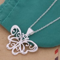 925 Sterling Silver Necklace Pendant Butterfly for Women High Quality Wedding Engagement Jewelry Fashion Zircon Holiday Gift