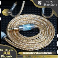 GY HiFi-249 Phoenix High Resolution Gold Silver Palladium Earphone IEM Cable Wire 3.5/4.4mm MMCX/2Pin 0.78 for Davinci Klanar 4U