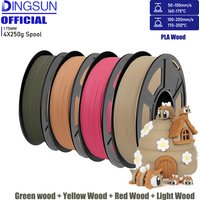 30% Wood Fiber PLA 3D Printer Filament 1.75mm ±0.03mm 250g×4 Pack Walnut Oak Cherry Teak