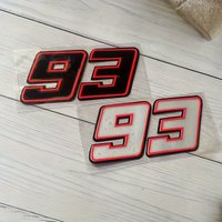 1PC Number Racing Sticker Set, Waterproof Vinyl Decal for Motorcycle Bike Car Decoration