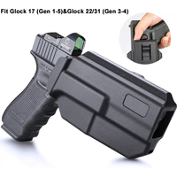 Only Fit G17 (Gen 1-5)&G22/31 (Gen 3-4) Holster,OWB Thumb Release&Optic Cut,Right Hand