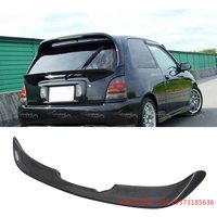 Toyota Starlet Glanza EP91 1996-1999 Rear Trunk Wing Ducktail Spoiler Carbon Fiber Roof Style Positioned on Rear Bumper