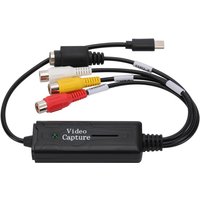 USB Type C to RCA Cable Adapter Converter Audio Video Capture Card Adapter PC Cables for TV DVD VHS Capture Device