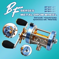 ZYZHE 1 pc Fishing Drum Reel High Strength Metal Body Right Hand Model Long Casting Freshwater or Saltwater Fishing Wheel